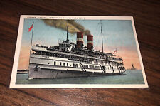 Steamer Cayuga Landing At Queenston Toronto-Niagara Falls Route Vintage Postcard picture