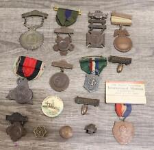 SPANISH AMERICAN YEARS OF SERVICE, MARKSMAN RIBBONS & MEDAL MAINE BUTTON PIN picture