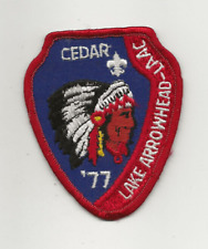 ARROWHEAD PATCH / LAKE * LAAC / 1977 CAMP CEDAR - Boy Scout BSA B4 picture