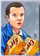 2018 Stranger Things Sketch PSC Heather Cromwell Eleven & Waffles UNLICENSED picture
