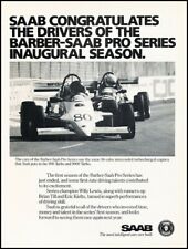 1986 SAAB Barber-Saab Pro Series Race Advertisement Print Art Car Ad J956A picture