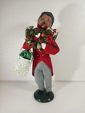 Byers Choice Carolers Grandfather Shopper with Wreath,Presents, Bag 2002 36/100 picture