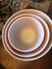 Vintage Set of 3 Pyrex Burnt Orange Mixing Bowls #401 #402 #403 picture