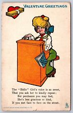 Valentine~Career Caricature~Telephone Operator~Sweet Voice~Limerick~TUCK~1905 picture