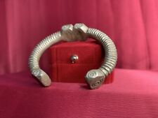 ANCIENT NEAR EASTERN HEAVY SILVER BANGLE BRACELET picture