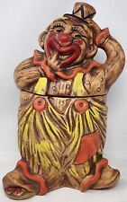 Vintage Mid Century Happy Hobo California Originals Clown Ceramic Cookie Jar Lid picture