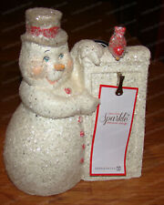 Department 56, Paper Pulp Holiday MESSENGER SNOWMAN (6001858) picture