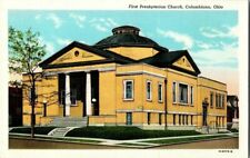 1930'S. FIRST PREBYTERIAN CHURCH. COLUMBIANA, OHIO. POSTCARD HH5 picture