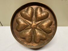 19th Century Antique Hammered French Solid Copper Pudding Mould 1850-1900s picture