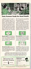 1949 Metropolitan Life Insurance Co- New York Foods for Good Health Vtg Print Ad picture