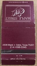 Vintage 30 Strike Matchbook Cover - Maple Street East Dallas, TX picture