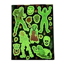 Vintage Monster Stickers Glow in the dark Creature From Black Lagoon Wolfman + picture