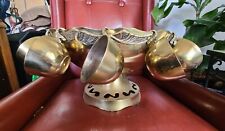 Vintage Indian Brass Punch Bowl Set picture