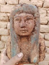 Rare wooden mask Egyptian Antiquities Ancient Queen Hatshepsut Hieroglyphics BC picture