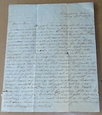 August 19 1867 Memphis Tennessee John Lindsay 4-page Letter on his 25th B'day picture