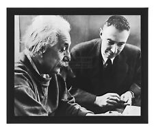 J. ROBERT OPPENHEIMER & ALBERT EINSTEIN DISCUSSING 8X10 FRAMED PHOTOGRAPH picture