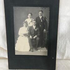 Antique Vintage Photo Wedding Party Bride Groom Winona MN Card Mounted picture