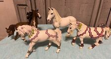 Lot of 4 Schleich Horses Am Limes 69 D-73527 Equestrian Figures picture