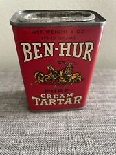 Vintage Ben-Hur Pure Cream Tartar Spice Tin  1940's-1950's picture