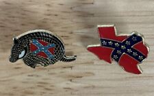 Vintage Confederate Texas Lapel Hat Pins Texas Armadillo Pins picture