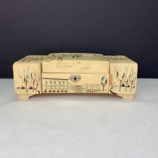 Vintage Music Jewelry Box Hand Painted Lacquer Wood Japan picture