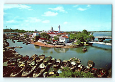 Lots of Boats Singapore River Singapore Bird Eye Aerial View Vintage Postcard D3 picture