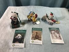 Smithsonian Danbury Mint Baby Animal Ornaments Lot Panda Ducklings Polar Bear picture