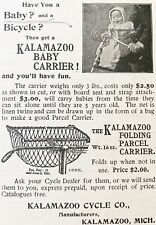 Antique 1895 Print Ad~KALAMAZOO CYCLE BABY CARRIER Bike Bicycle Basket,Michigan picture