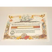 Vintage Plank Owner Certificate picture