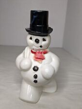 Vintage Rosbro snowman candy container 1950's Plastic  picture