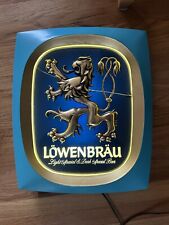 Vintage 1978 Lowenbrau Beer Light-Up Advertising Sign Bar Decor TESTED WORKS picture