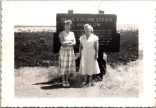 Found Photo, 1964 Two Women at Devil's Homestead Lava Flow, Tulelake CA.  3