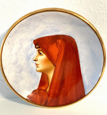 Vintage Renaissance style Portrait St. Fabiola made in Italy Hanging Plate  4.5” picture