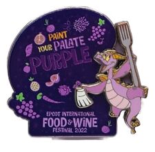 Disney Pin 2022 EPCOT Food & Wine LR Figment Paint Your Palate Purple #149164 picture