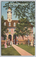 Late 1600's View of Capitol, Williamsburg VA, c1930 Postcard Colonial Historical picture