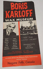 Boris Karloff Wax Museum Niagara Falls Canada Vintage Brochure Pamphlet picture