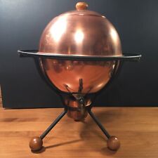 Vintage Antique Round Copper  Samovar  / Hot Drink Server with Stand picture