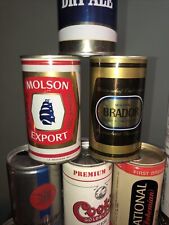 Molson Brador + Export Ale Vintage Steel Beer Cans EMPTY Canada Pull + Push Tab picture