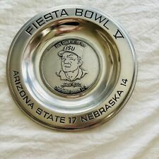  RARE 1975 Frank Kush Sun Devils Football Fiesta Bowl V Silver Plate Collectible picture
