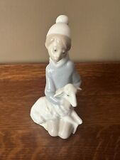 Lladro Glossy “Shepherd with Lamb” Porcelain nativity #4676 - Little Boy in Blue picture