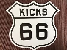 8” roadside shield style, “Kicks 66” thick paper stock picture
