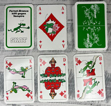 Vintage Fernet-Branca Skat Deck Of German Playing Cards W/Case 32 Vampire picture