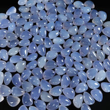 10PCS Teardrop Natural Crystal Blue Chalcedony Reiki Healing DIY Craft 5PCS picture