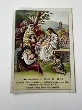 Vintage 1914Bible  Picture Lesson Card Vol. 36 No.1 Jesus And The Children picture
