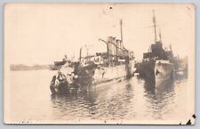 USS Manley DD-74 Postcard WWI Destroyer Accident 34 Sailors Killed V* picture