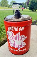 RARE - Vintage Arctic Cat PANTHER PURPLE 5 Gallon Gas Oil Snowmobile Can picture