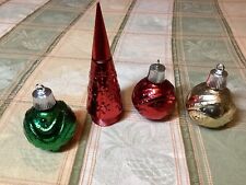 4 Vintage Avon Bubble Bath Christmas Ornaments or Displays Empty picture
