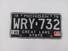 1979 Michigan License Plate WRY 732 Great Lake State picture