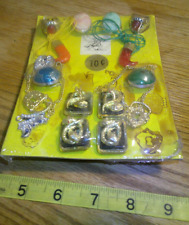 Vintage display 10c card rings charms necklaces #jd315 picture