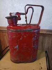 Vintage 1950s Protectoseal Co. Chicago 883A Red Steel Gas Can / Safety Can picture